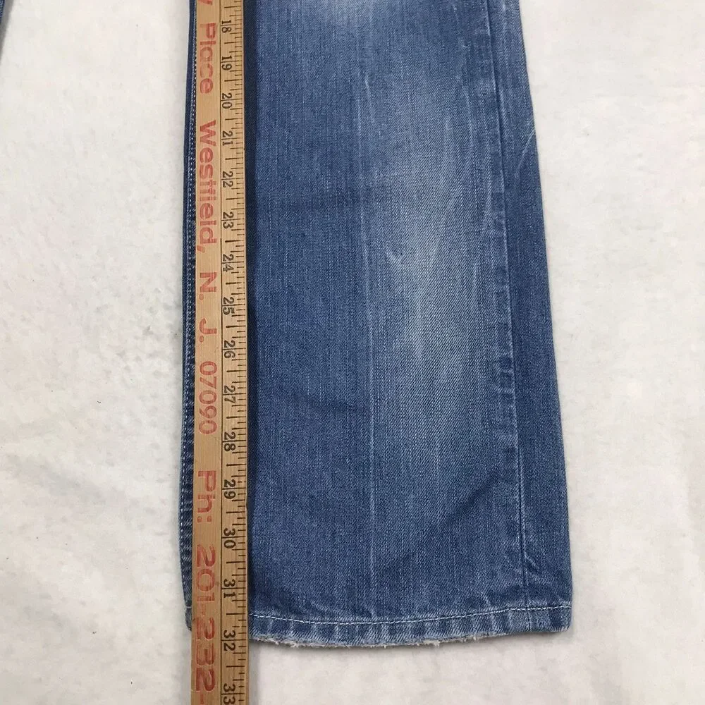 DIESEL Larkee Jeans Men 30x32 (29/32 tag) Light Whiskered Wash Button Fly